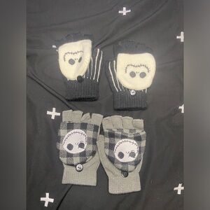 2 sets of nightmare before Christmas convertible gloves